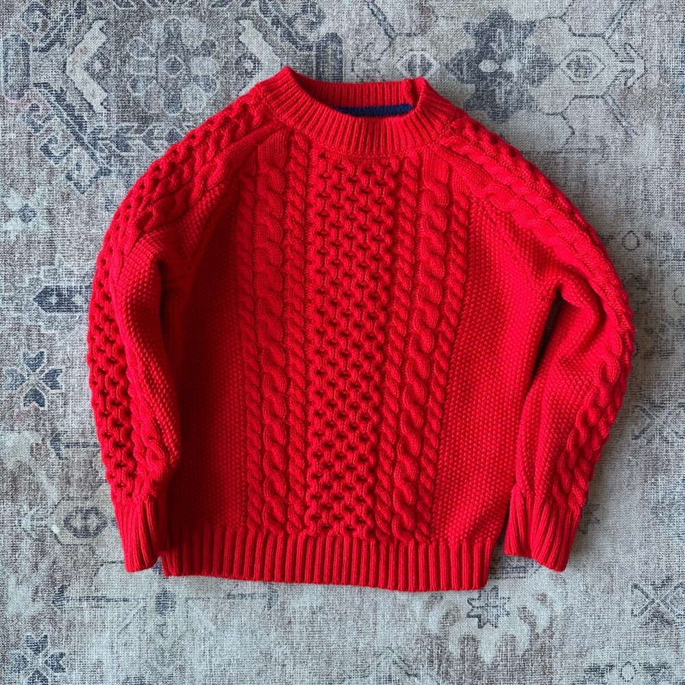 Mini Boden Heritage Cable Sweater, 5 yrs